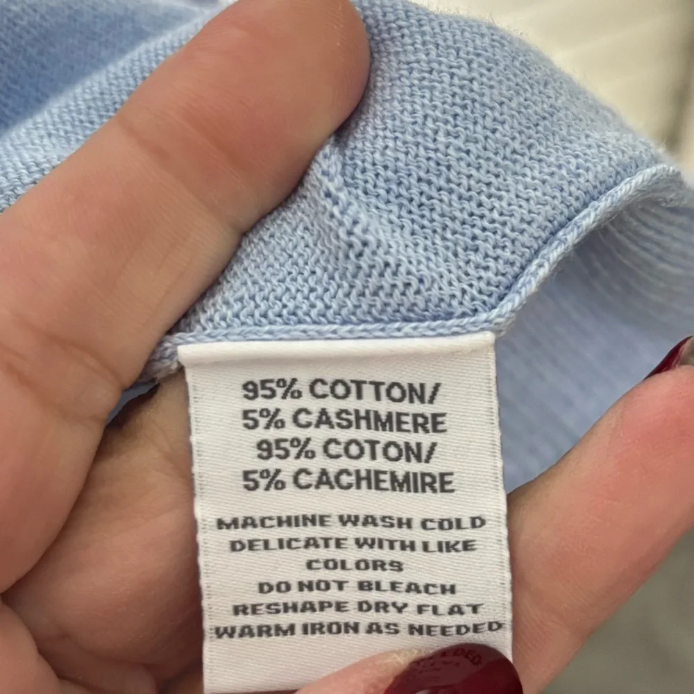 Alashan Cashmere Puppy Love Crew Neck Sweater In blue size L NWT